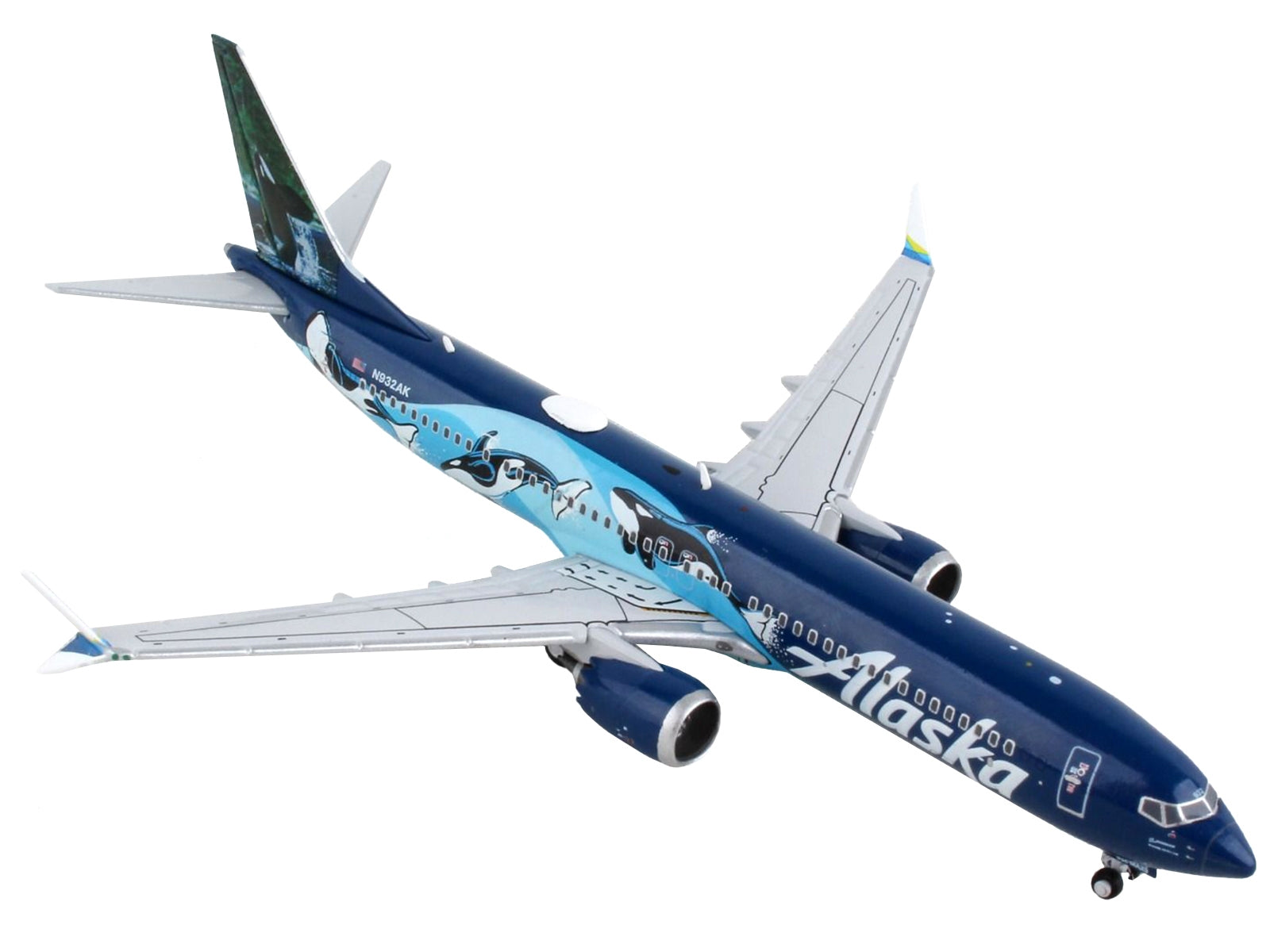 Boeing 737 MAX 9 Commercial Aircraft "Alaska Airlines" Blue with Orca Graphics 1/400 Diecast Model Airplane by GeminiJets - Premium Boeing from GeminiJets - Just $64.99! Shop now at Rapidvehicles