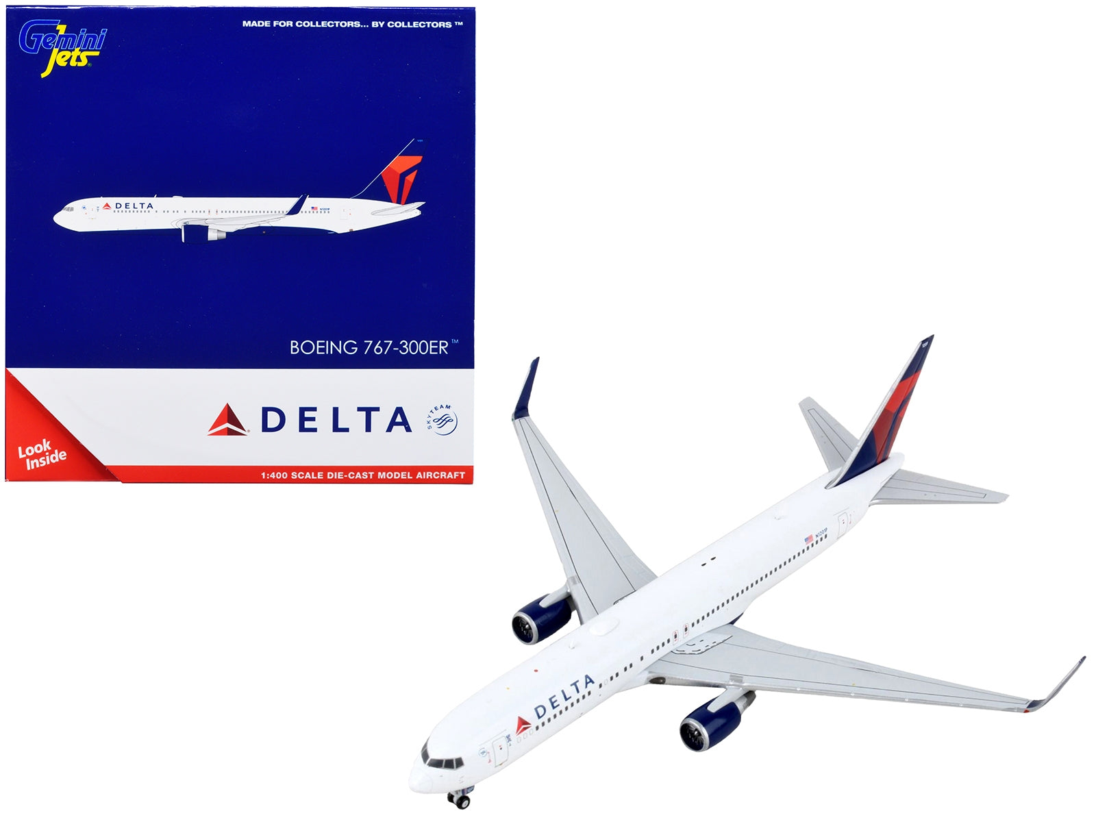 Boeing 767-300ER Commercial Aircraft "Delta Airlines" White with Blue and Red Tail 1/400 Diecast Model Airplane by GeminiJets - Premium Boeing from GeminiJets - Just $69.99! Shop now at Rapidvehicles