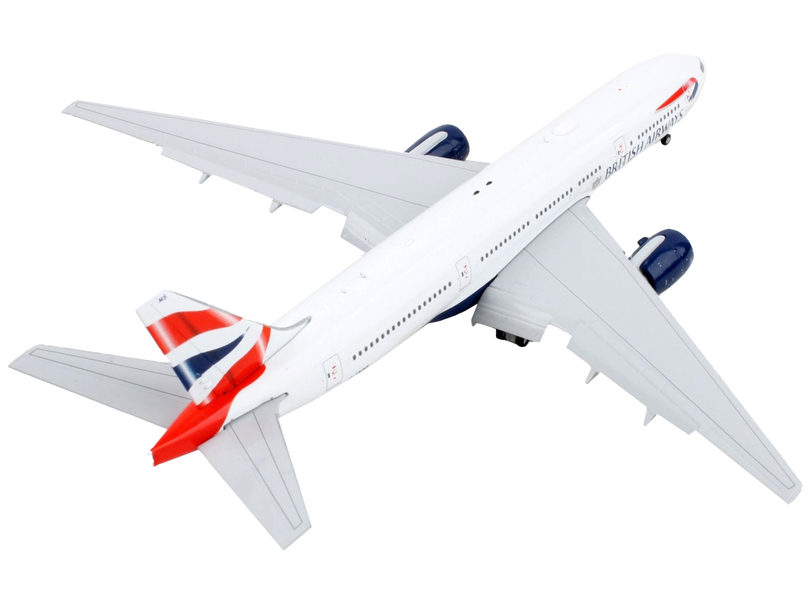 Boeing 777-200ER Commercial Aircraft with Flaps Down "British Airways" White with Tail Stripes 1/400 Diecast Model Airplane by GeminiJets - Premium Boeing from GeminiJets - Just $85.99! Shop now at Rapidvehicles