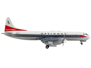 Lockheed L-188 Electra Commercial Aircraft "National Airlines" White with Red Tail 1/400 Diecast Model Airplane by GeminiJets - Premium Lockheed from GeminiJets - Just $66.99! Shop now at Rapidvehicles