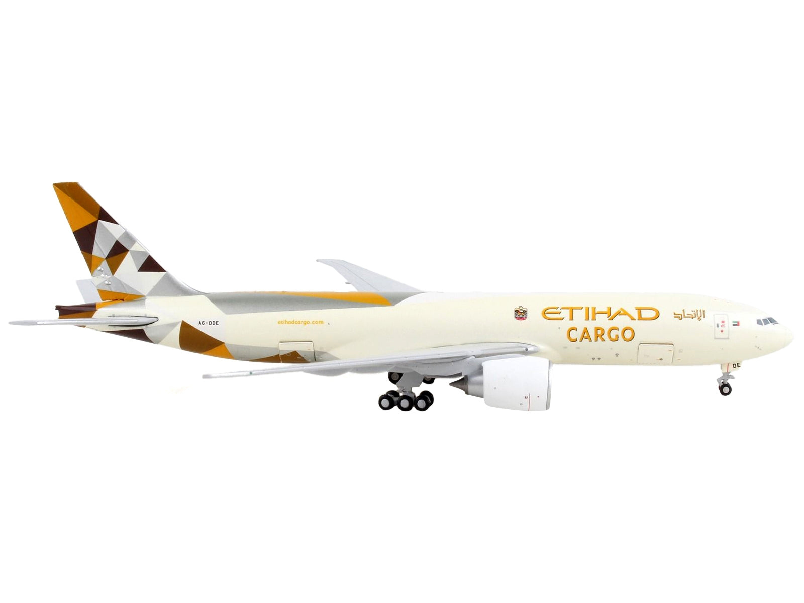 Boeing 777F Commercial Aircraft "Etihad Cargo" Beige with - Premium Boeing from GeminiJets - Just $104.99! Shop now at Rapidvehicles