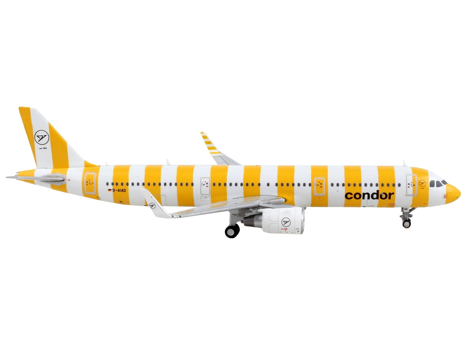 Airbus A321 Commercial Aircraft "Condor Airlines" White and Yellow Stripes 1/400 Diecast Model Airplane by GeminiJets - Premium Aircrafts and War Planes from GeminiJets - Just $66.99! Shop now at Rapidvehicles