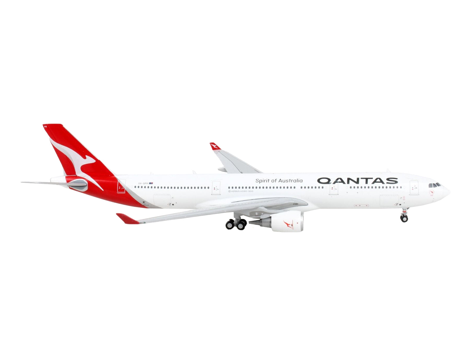 Airbus A330-300 Commercial Aircraft "Qantas Airways - Spirit of Australia" White with Red Tail 1/400 Diecast Model Airplane by GeminiJets - Premium Aircrafts and War Planes from GeminiJets - Just $71.99! Shop now at Rapidvehicles