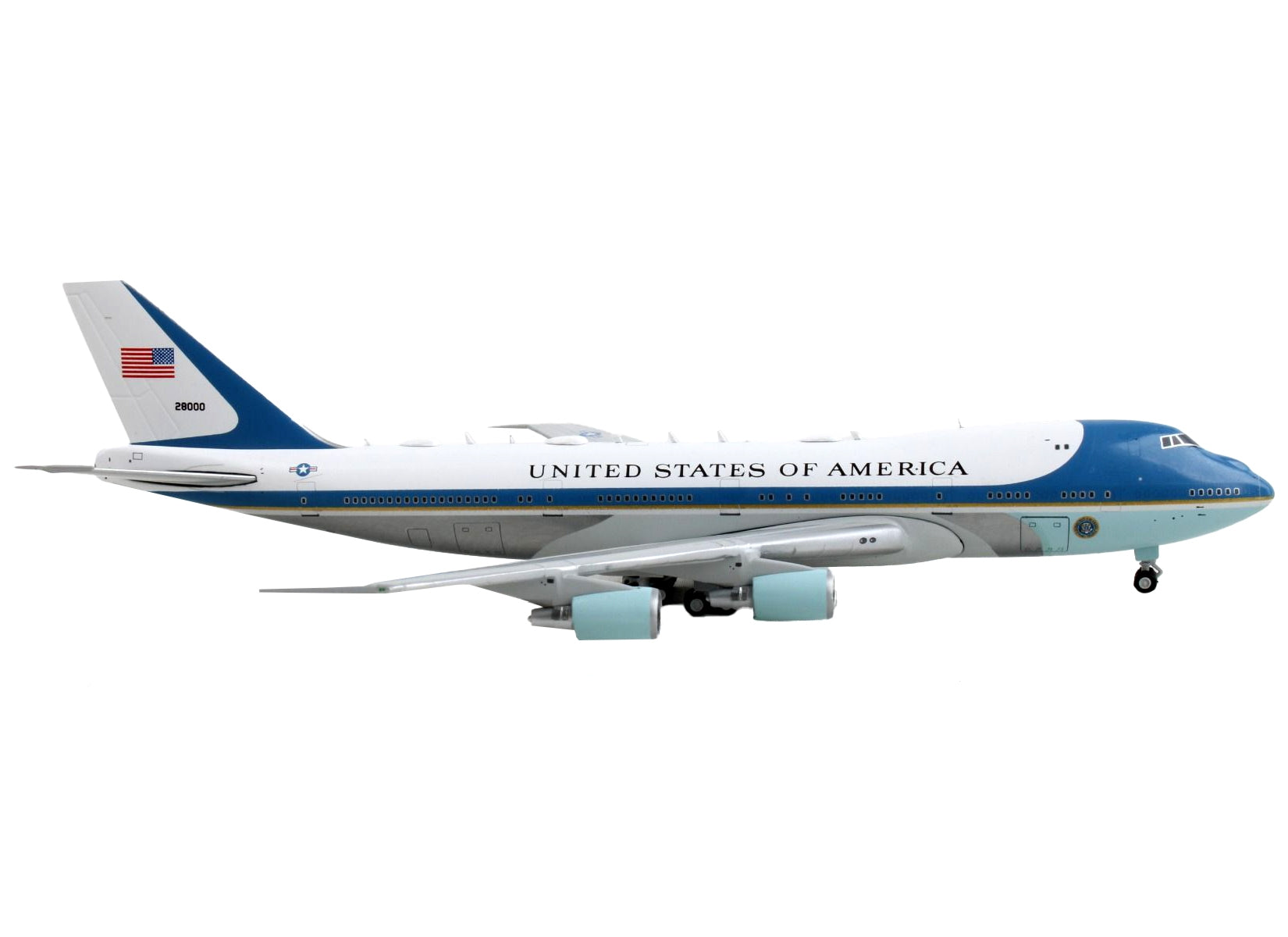 Boeing VC-25 Commercial Aircraft "Air Force One - United States of America" White and Blue 1/400 Diecast Model Airplane by GeminiJets - Premium Boeing from GeminiJets - Just $90.99! Shop now at Rapidvehicles