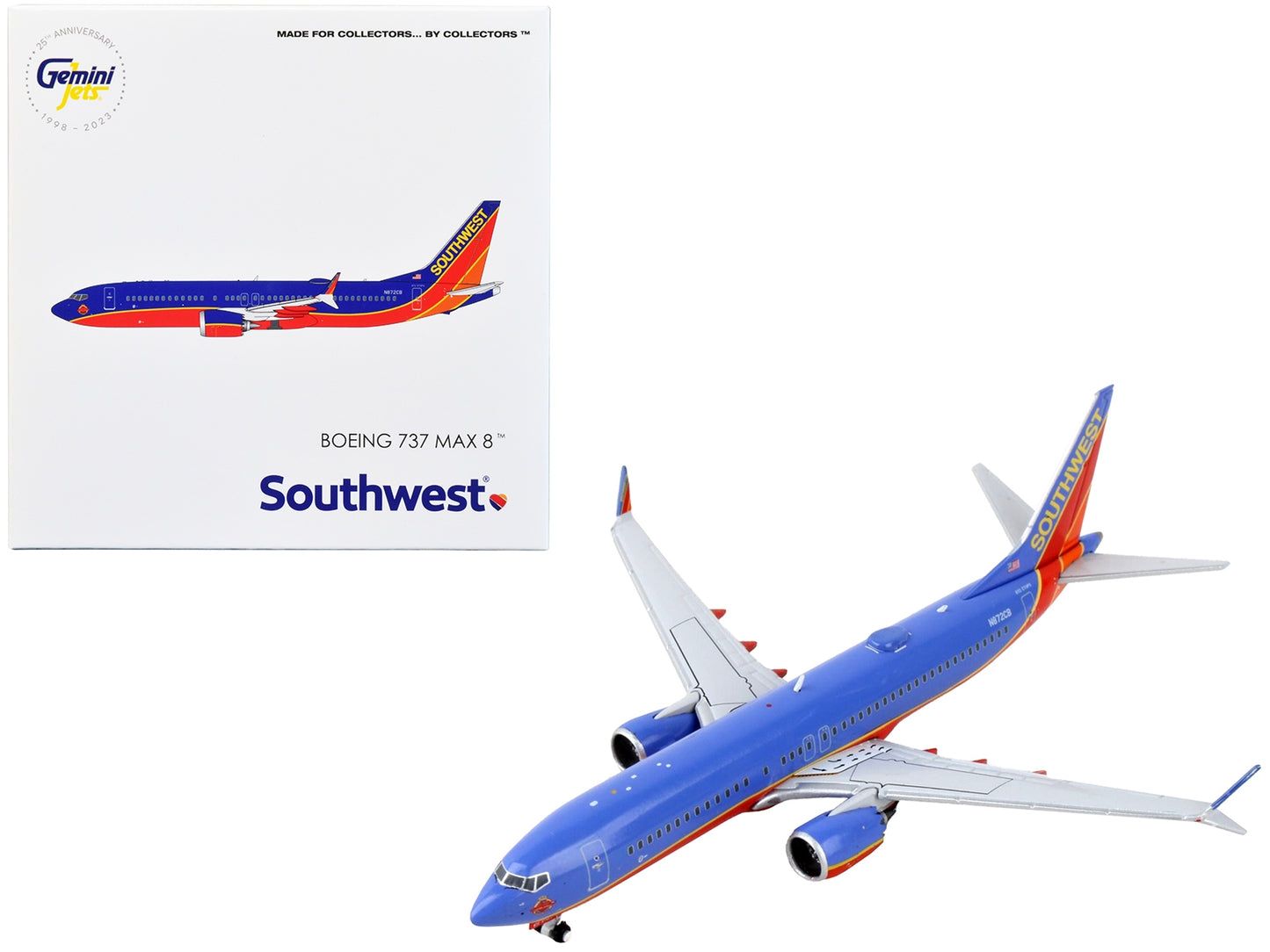 Boeing 737 MAX 8 Commercial Aircraft "Southwest Airlines" Canyon Blue with Red Stripes 1/400 Diecast Model Airplane by GeminiJets - Premium Boeing from GeminiJets - Just $74.99! Shop now at Rapidvehicles