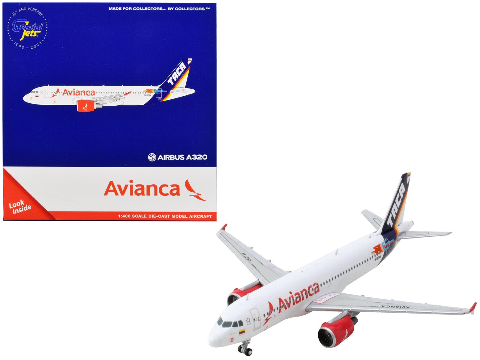 Airbus A320 Commercial Aircraft "Avianca Airlines" White with Tail Stripes 1/400 Diecast Model Airplane by GeminiJets - Premium Aircrafts and War Planes from GeminiJets - Just $63.99! Shop now at Rapidvehicles