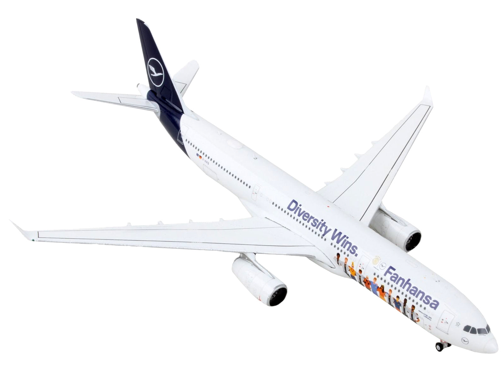 Airbus A330-300 Commercial Aircraft "Lufthansa - Fanhansa Diversity Wins" White with Blue Tail 1/400 Diecast Model Airplane by GeminiJets - Premium Aircrafts and War Planes from GeminiJets - Just $71.99! Shop now at Rapidvehicles