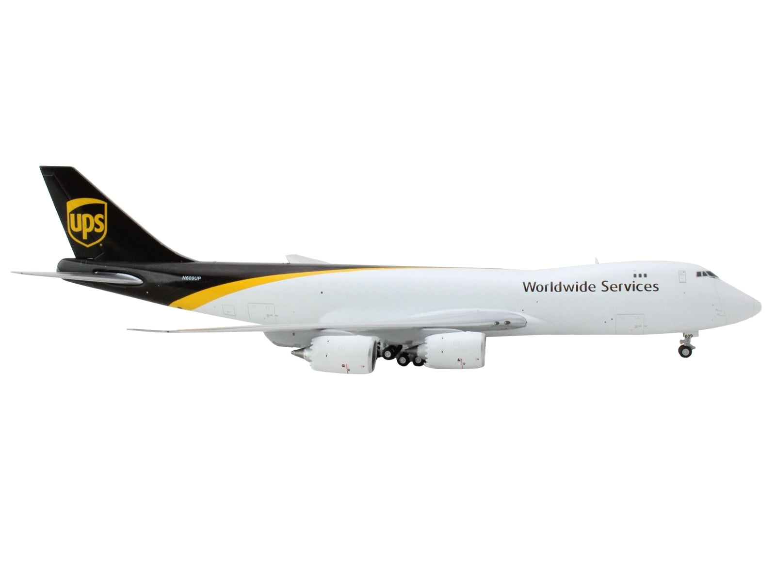 Boeing 747-8F Commercial Aircraft "UPS Worldwide Services" White with Brown Tail 1/400 Diecast Model Airplane by GeminiJets - Premium Boeing from GeminiJets - Just $87.99! Shop now at Rapidvehicles