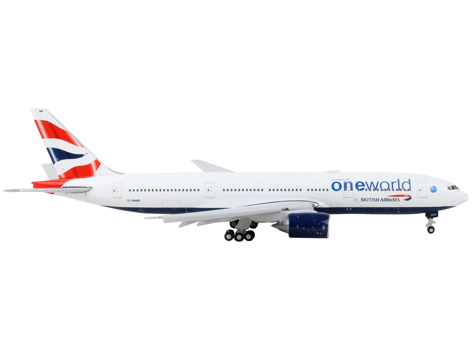 Boeing 777-200ER Commercial Aircraft with Flaps Down "British Airways - OneWorld" White 1/400 Diecast Model Airplane by GeminiJets - Premium  from GeminiJets - Just $85.99! Shop now at Rapidvehicles