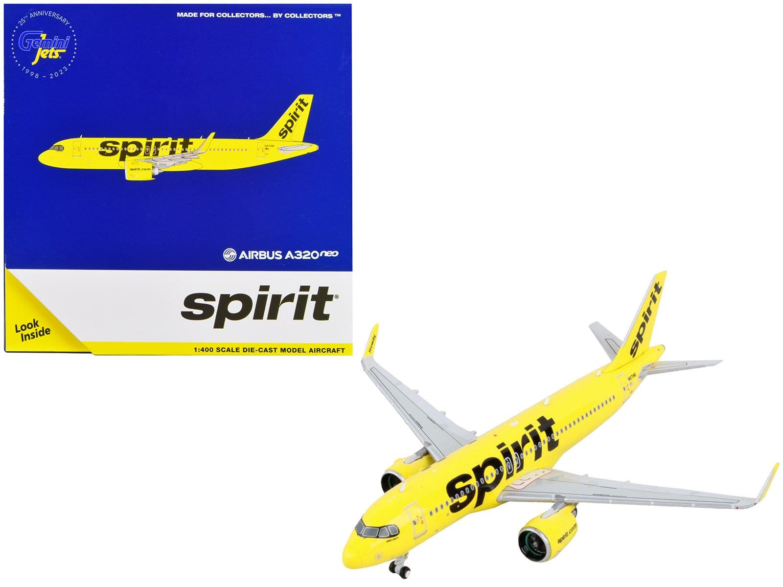 Airbus A320neo Commercial Aircraft "Spirit Airlines" Yellow 1/400 Diecast Model Airplane by GeminiJets - Premium Aircrafts and War Planes from GeminiJets - Just $67.99! Shop now at Rapidvehicles