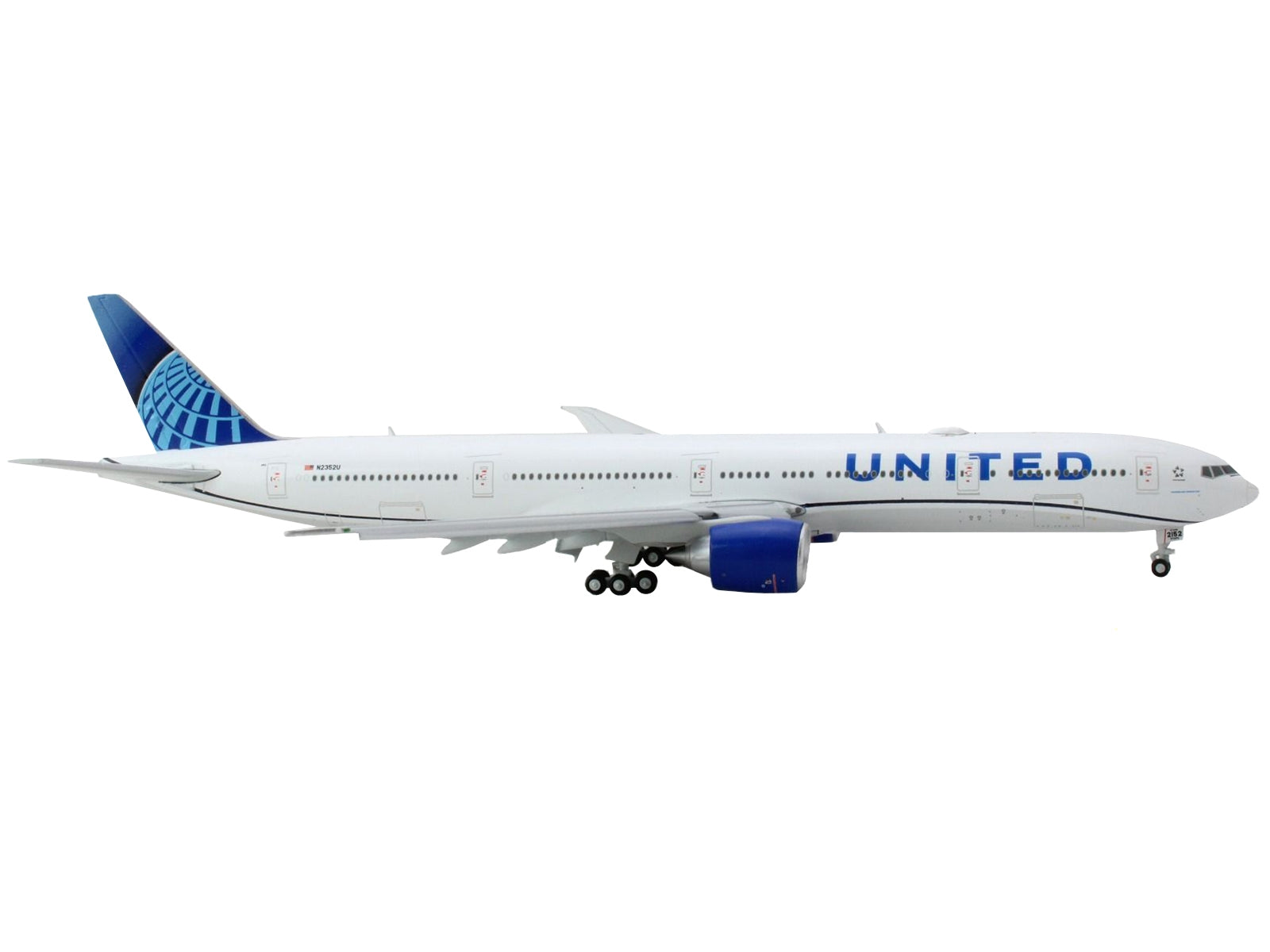 Boeing 777-300ER Commercial Aircraft with Flaps Down "United Airlines" White with Blue Tail 1/400 Diecast Model Airplane by GeminiJets - Premium Boeing from GeminiJets - Just $85.99! Shop now at Rapidvehicles