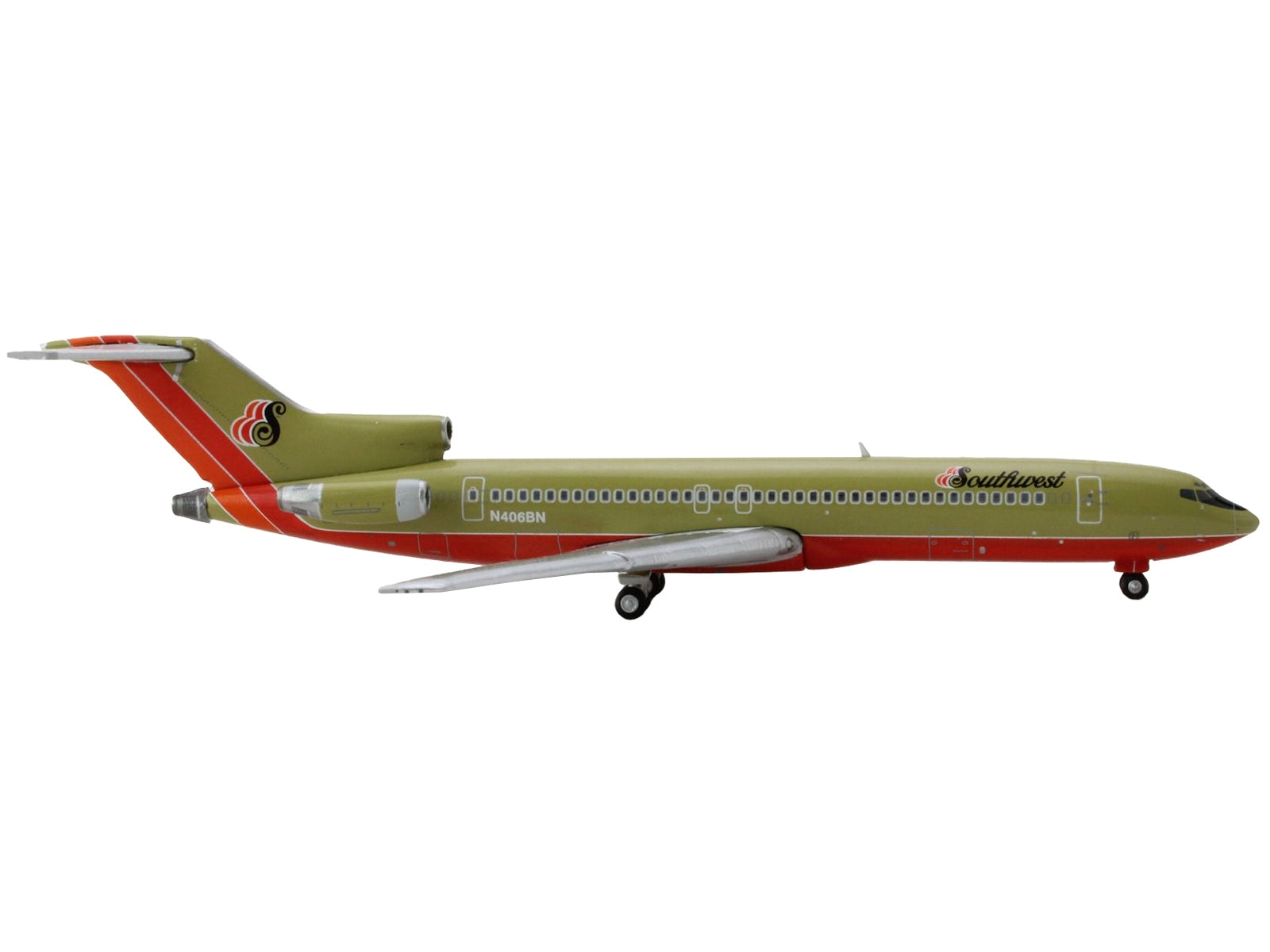 Boeing 727-200 Commercial Aircraft "Southwest Airlines" Gold with Red and Orange Stripes 1/400 Diecast Model Airplane by GeminiJets - Premium Boeing from GeminiJets - Just $64.99! Shop now at Rapidvehicles