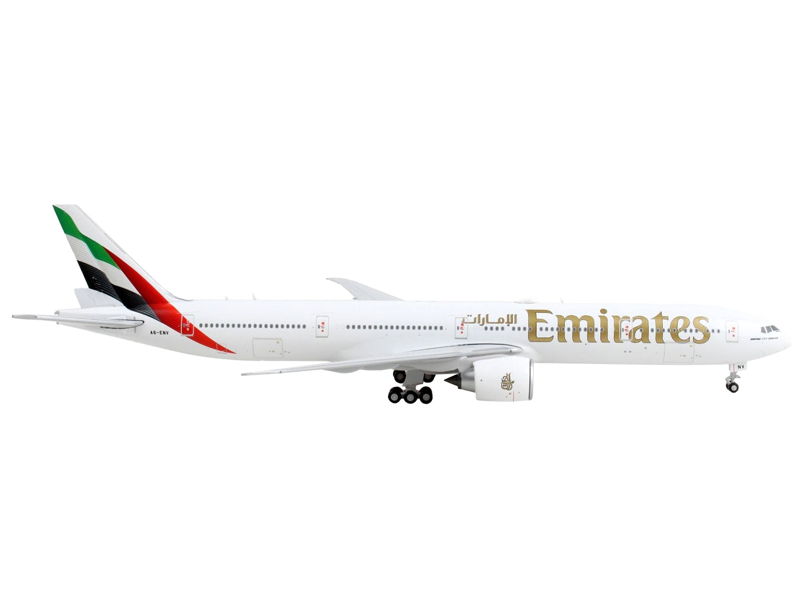 Boeing 777-300ER Commercial Aircraft "Emirates Airlines" White with Tail Stripes 1/400 Diecast Model Airplane by GeminiJets - Premium Boeing from GeminiJets - Just $82.03! Shop now at Rapidvehicles