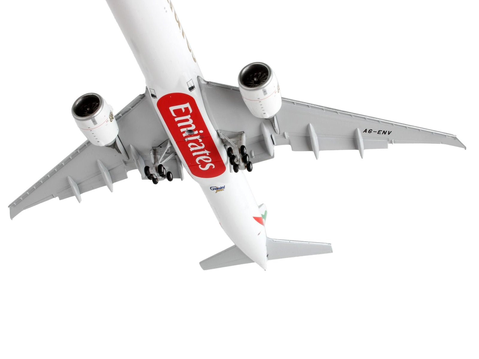 Boeing 777-300ER Commercial Aircraft with Flaps Down "Emirates Airlines" White with Tail Stripes 1/400 Diecast Model Airplane by GeminiJets - Premium Boeing from GeminiJets - Just $85.99! Shop now at Rapidvehicles