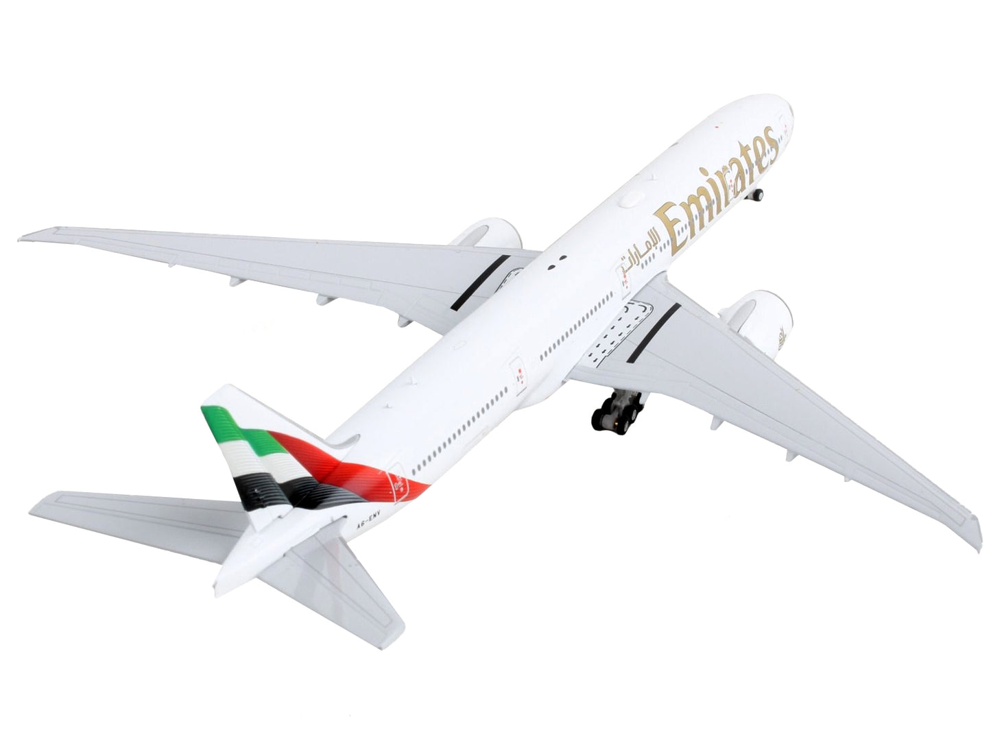 Boeing 777-300ER Commercial Aircraft "Emirates Airlines" White with Tail Stripes 1/400 Diecast Model Airplane by GeminiJets - Premium Boeing from GeminiJets - Just $82.03! Shop now at Rapidvehicles