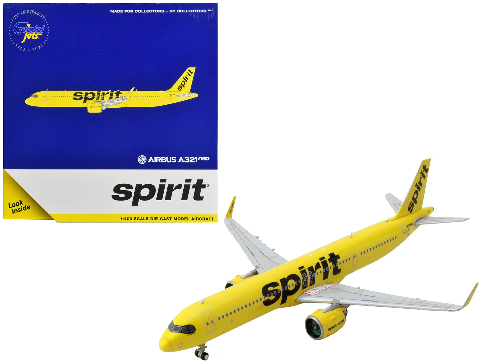 Airbus A321neo Commercial Aircraft "Spirit Airlines" Yellow 1/400 Diecast Model Airplane by GeminiJets - Premium Boeing from GeminiJets - Just $64.99! Shop now at Rapidvehicles