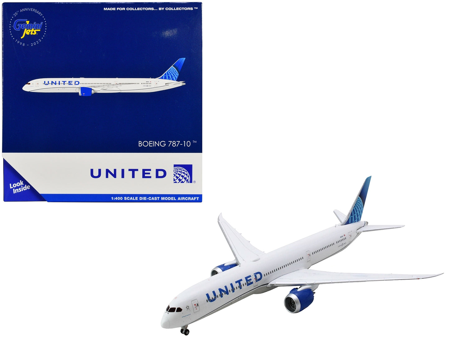 Boeing 787-10 Dreamliner Commercial Aircraft "United Airlines" (N13014) White with Blue Tail 1/400 Diecast Model Airplane by GeminiJets - Premium Boeing from GeminiJets - Just $85.73! Shop now at Rapidvehicles