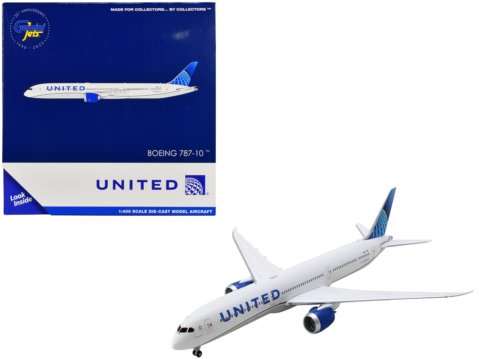 Boeing 787-10 Dreamliner Commercial Aircraft "United Airlines" (N13014) White with Blue Tail 1/400 Diecast Model Airplane by GeminiJets - Premium Boeing from GeminiJets - Just $85.99! Shop now at Rapidvehicles