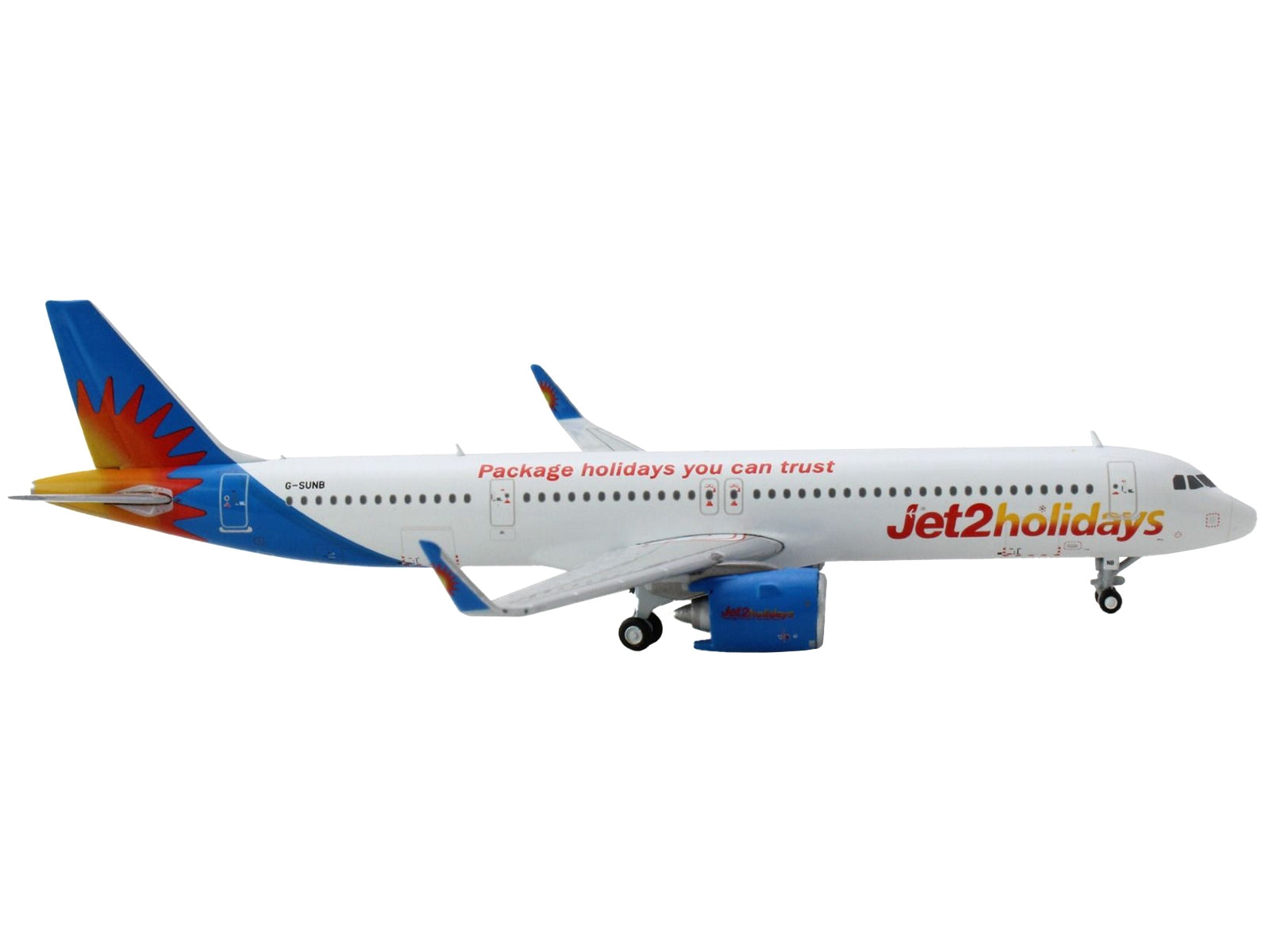 Airbus A321neo Commercial Aircraft "Jet2 Holidays" White with Blue Tail 1/400 Diecast Model Airplane by GeminiJets - Premium Boeing from GeminiJets - Just $64.99! Shop now at Rapidvehicles