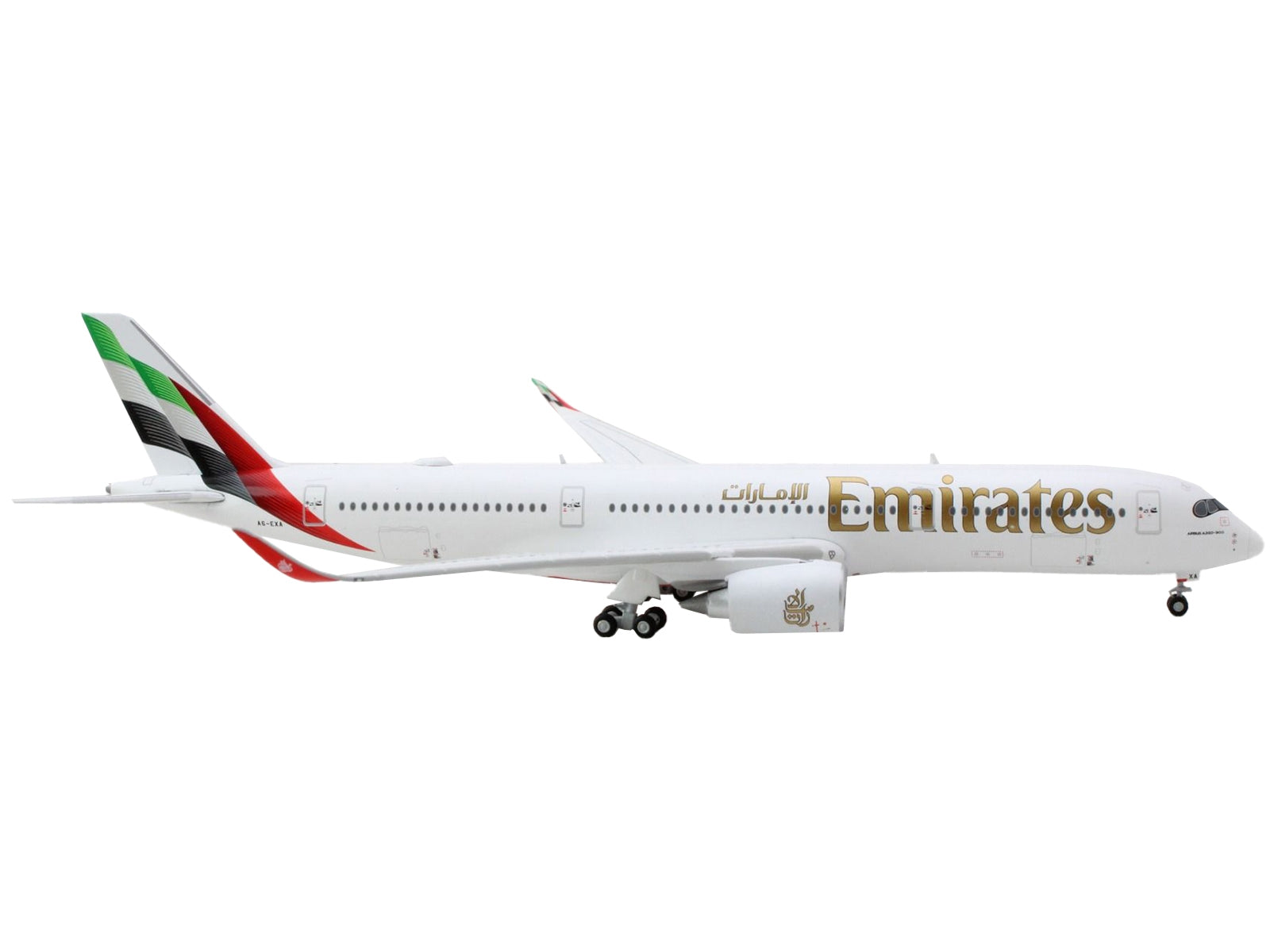 Airbus A350-900 Commercial Aircraft "Emirates Airlines" White with Striped Tail 1/400 Diecast Model Airplane by GeminiJets - Premium Aircrafts and War Planes from GeminiJets - Just $81.99! Shop now at Rapidvehicles