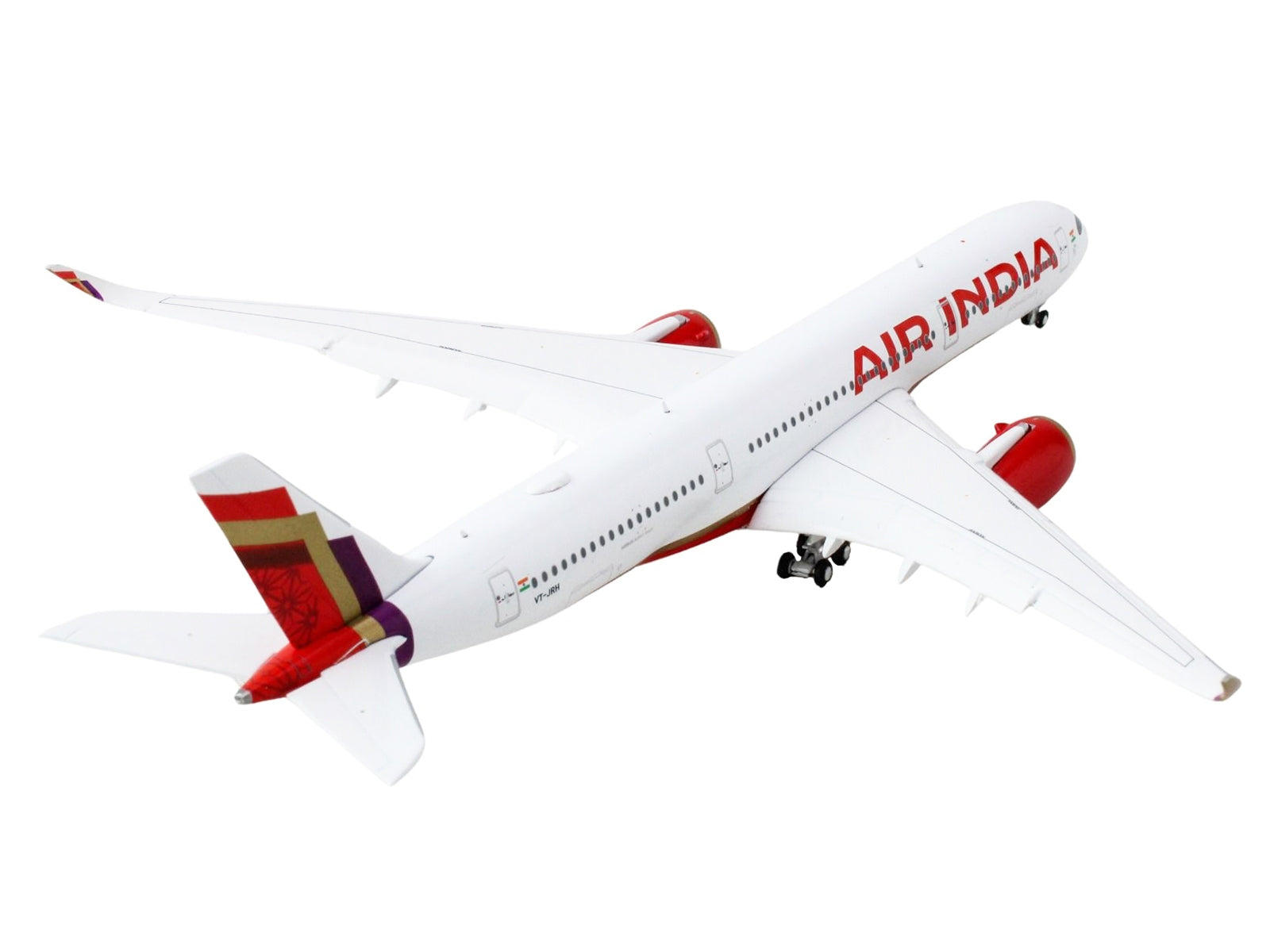 Airbus A350-900 Commercial Aircraft with Flaps Down "Air India" (VT-JRH) White with Tail Graphics 1/400 Diecast Model Airplane by GeminiJets - Premium Airbus from GeminiJets - Just $90.99! Shop now at Rapidvehicles