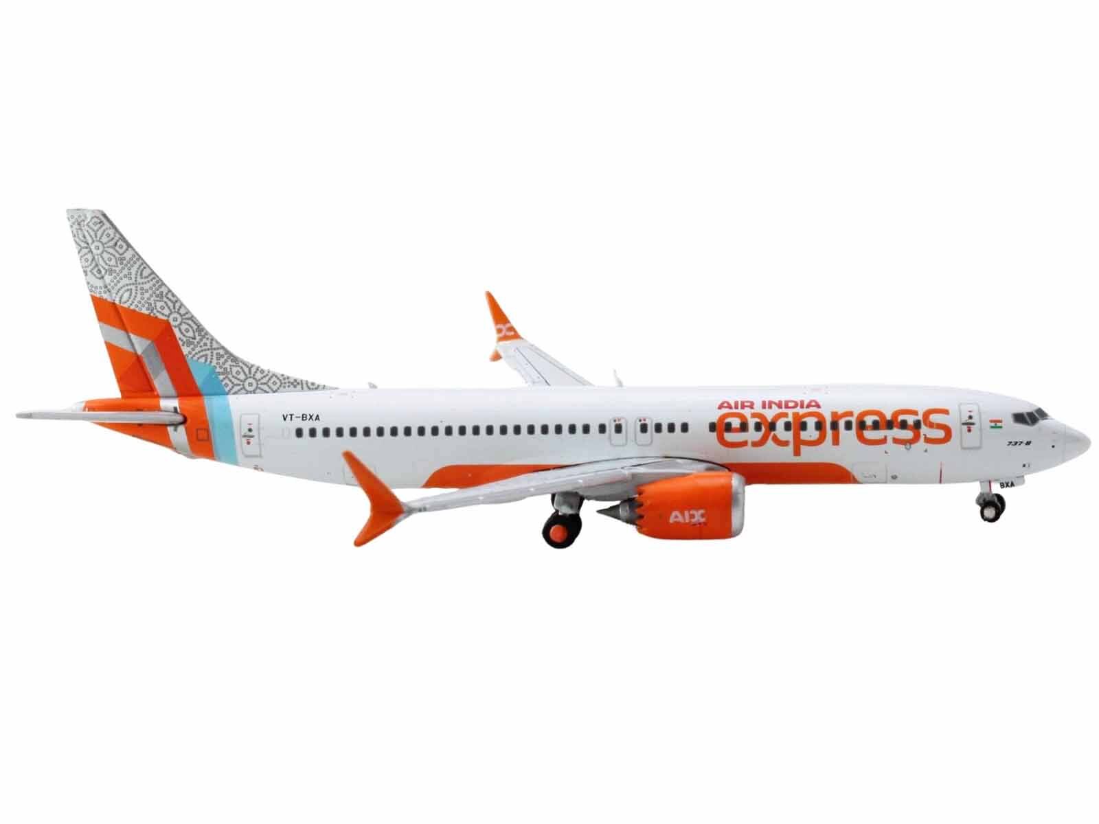 Boeing 737 MAX 8 Commercial Aircraft "Air India Express" (VT-BXA) White with Tail Graphics 1/400 Diecast Model Airplane by GeminiJets - Premium Boeing from GeminiJets - Just $79.99! Shop now at Rapidvehicles