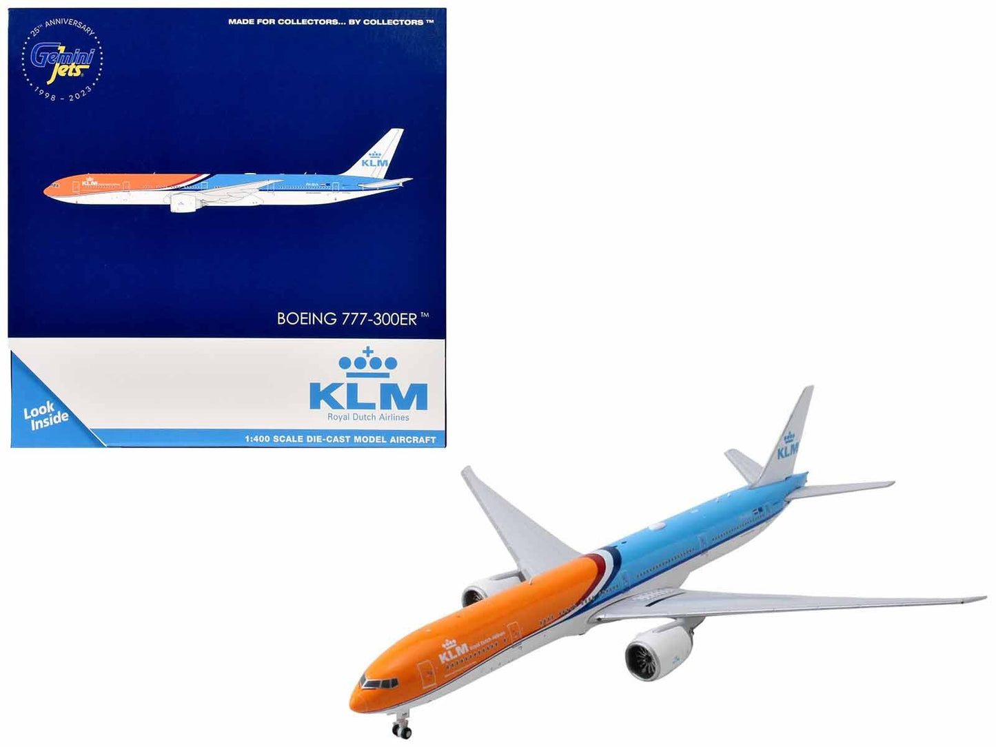 Boeing 777-300ER Commercial Aircraft "KLM Royal Dutch Airlines" (PH-BVA) Orange and Blue 1/400 Diecast Model Airplane by GeminiJets - Premium Boeing from GeminiJets - Just $78.26! Shop now at Rapidvehicles