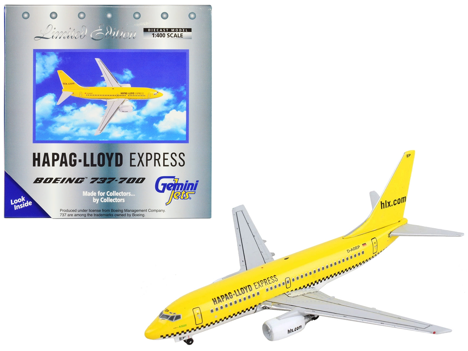 Boeing 737-700 Commercial Aircraft "Hapag-Lloyd" Yellow 1/400 Diecast Model Airplane by GeminiJets - Premium Boeing from GeminiJets - Just $64.99! Shop now at Rapidvehicles