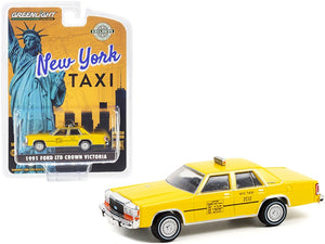 1991 Ford LTD Crown Victoria Yellow "NYC Taxi" (New York City) "Hobby Exclusive" 1/64 Diecast Model Car by Greenlight - Premium Taxi Models from Greenlight - Just $23.99! Shop now at Rapidvehicles