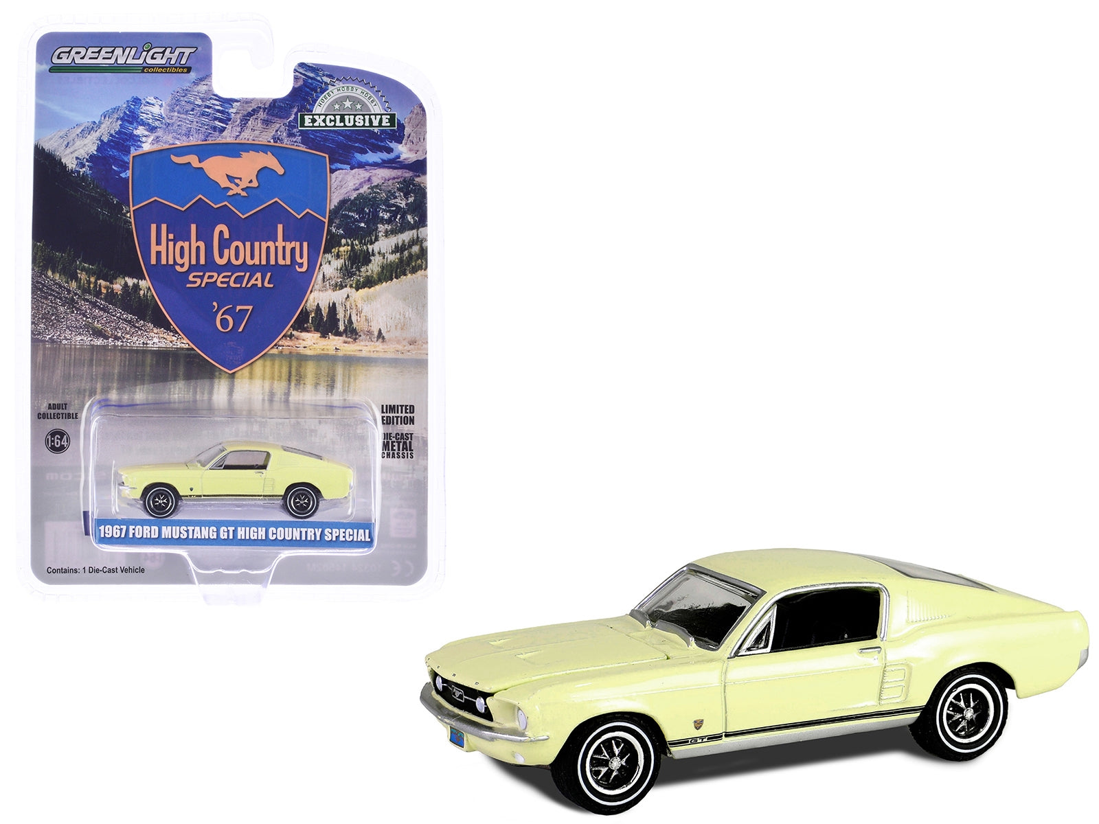 1967 Ford Mustang GT Fastback "High Country Special" Aspen Gold "Hobby Exclusive" Series 1/64 Diecast Model Car by Greenlight - Premium Mustang Models from Greenlight - Just $24.25! Shop now at Rapidvehicles