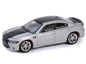 2018 Dodge Charger SRT 392 Silver Metallic with Black Stripe "Mr. Norm Heritage GSS Charger" "Hobby Exclusive" Series 1/64 Diecast Model Car by Greenlight - Premium Dodge Models from Greenlight - Just $24.25! Shop now at Rapidvehicles