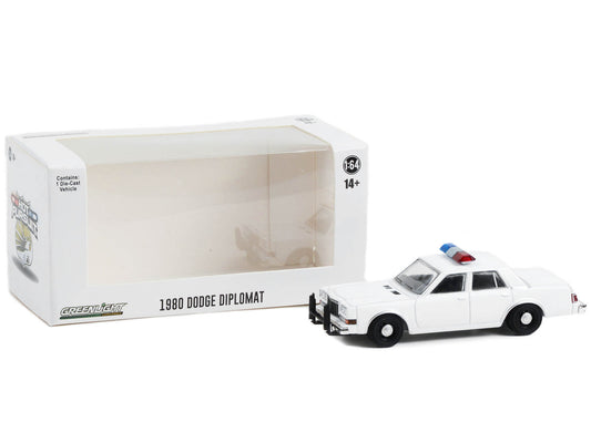 1980-1989 Dodge Diplomat Police Unmarked White with Light Bar - Premium Police Models from Greenlight - Just $26.09! Shop now at Rapidvehicles