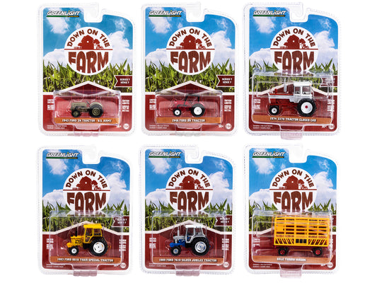 "Down on the Farm" Series Set of 6 pieces Release 7 1/64 Diecast Models by Greenlight free shipping USA