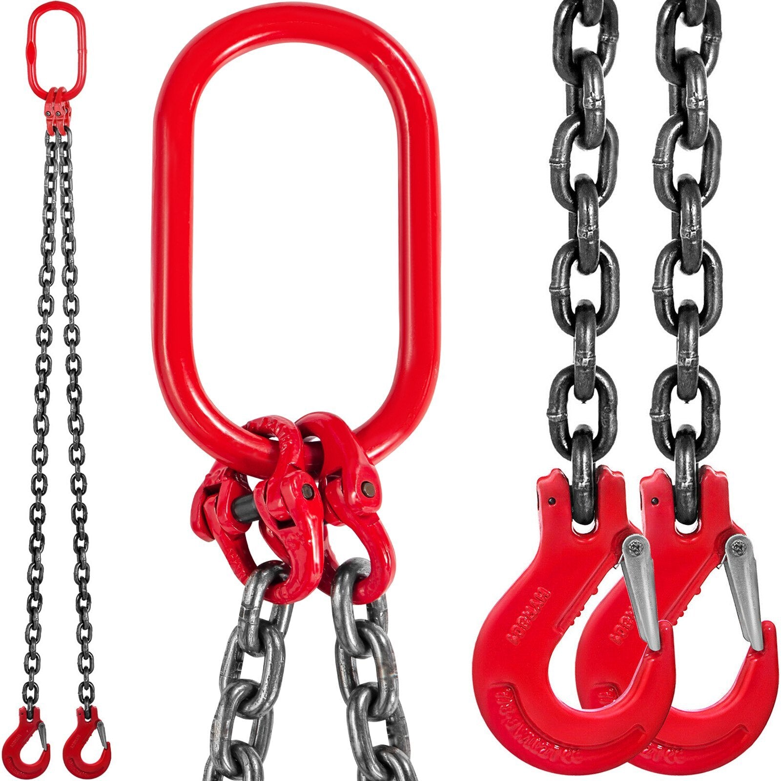 VEVOR 5FT Chain Sling 3/8" x 5' Double Leg with Grab Hooks Sling Chain 4T Capacity Double Leg Chain Sling Grade80(0.375In x 5Ft Double Leg Sling) - Premium Tow Chain from VEVOR - Just $69.99! Shop now at Rapidvehicles