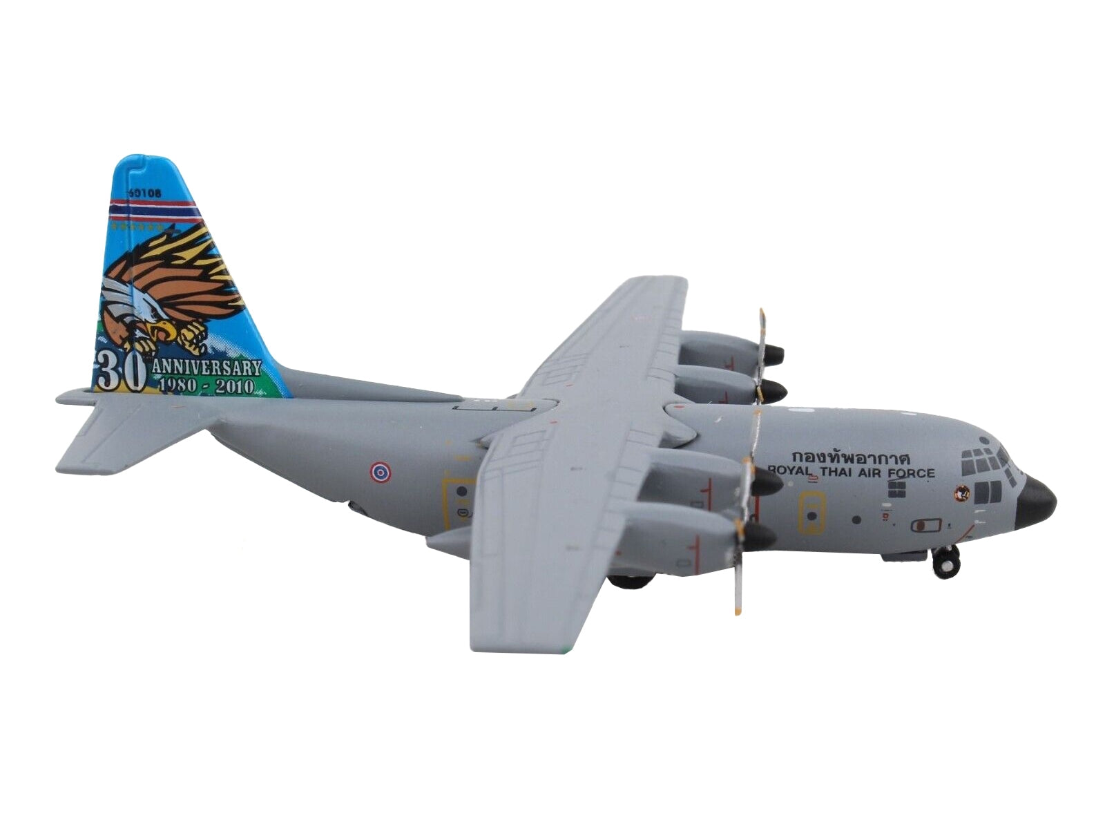 Lockheed C-130H Hercules Transport Aircraft "Royal Thai Air Force (RTAF)-30th Anniversary" Gray "Gemini Macs" Series 1/400 Diecast Model Airplane by GeminiJets - Premium Lockheed from GeminiJets - Just $60.99! Shop now at Rapidvehicles