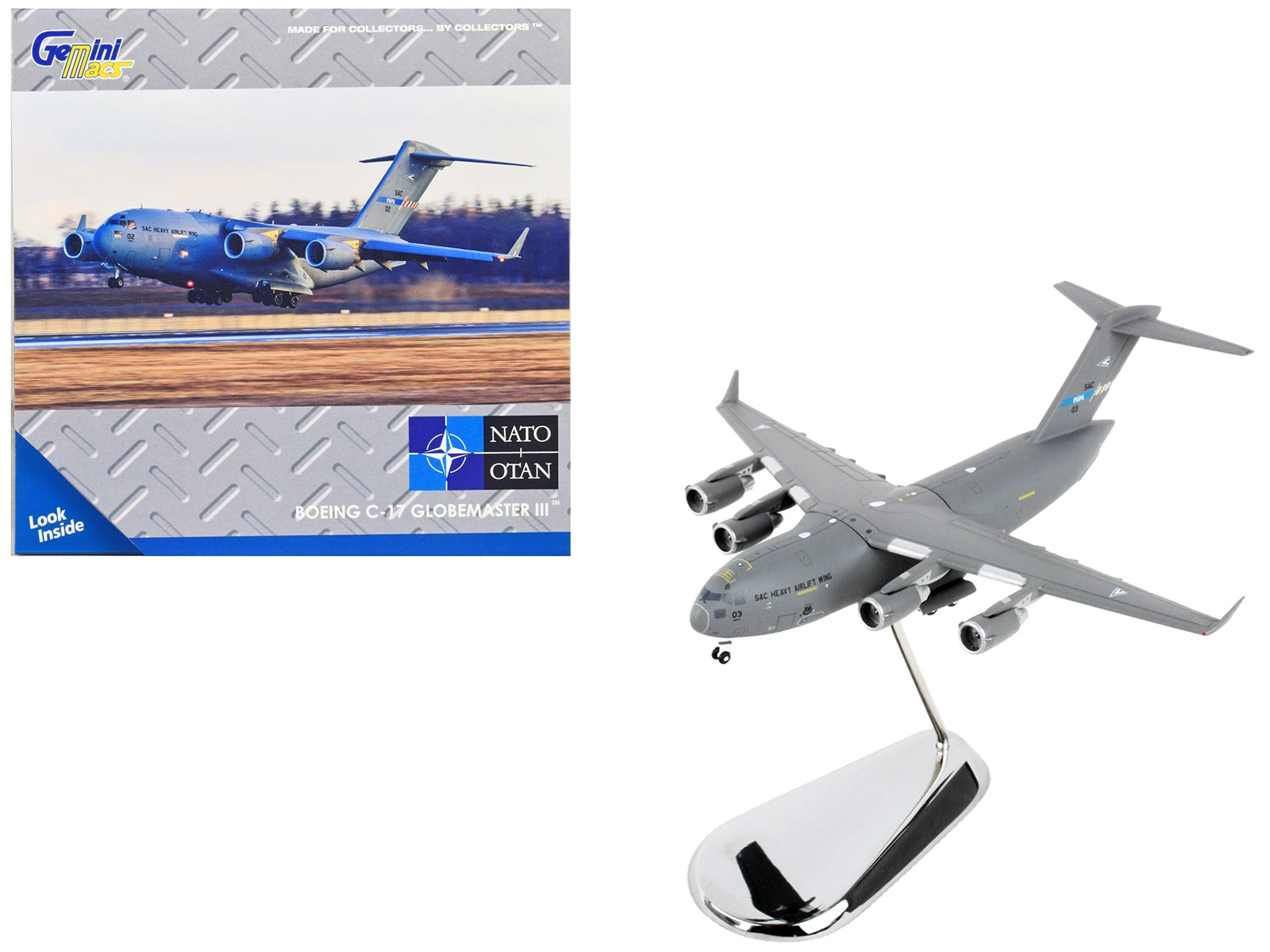 Boeing C-17 Globemaster III Transport Aircraft "SAC Heavy Airlift Wing SAC-03 Papa Air Base Hungary" NATO "Gemini Macs" Series 1/400 Diecast Model Airplane by GeminiJets - Premium Boeing from GeminiJets - Just $66.99! Shop now at Rapidvehicles