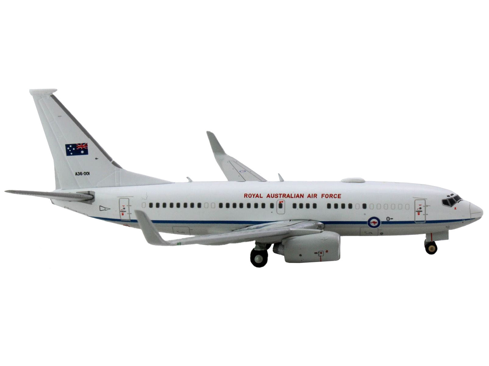 Boeing 737-700 Aircraft "Royal Australian Air Force" (A36-001) White with Blue Stripes "Gemini Macs" Series 1/400 Diecast Model Airplane by GeminiJets - Premium Boeing from GeminiJets - Just $67.99! Shop now at Rapidvehicles