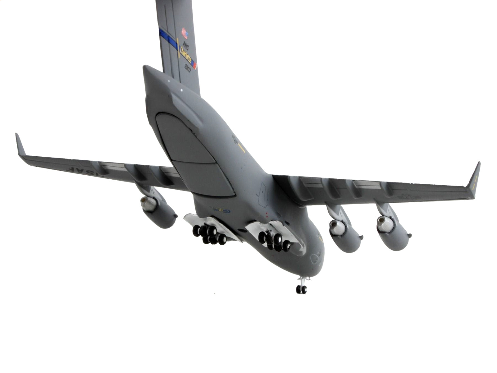 Boeing C-17 Globemaster III Transport Aircraft "Charlotte Air National Guard - United States Air Force" Gray "Gemini Macs" Series 1/400 Diecast Model Airplane by GeminiJets - Premium Boeing from GeminiJets - Just $68.99! Shop now at Rapidvehicles