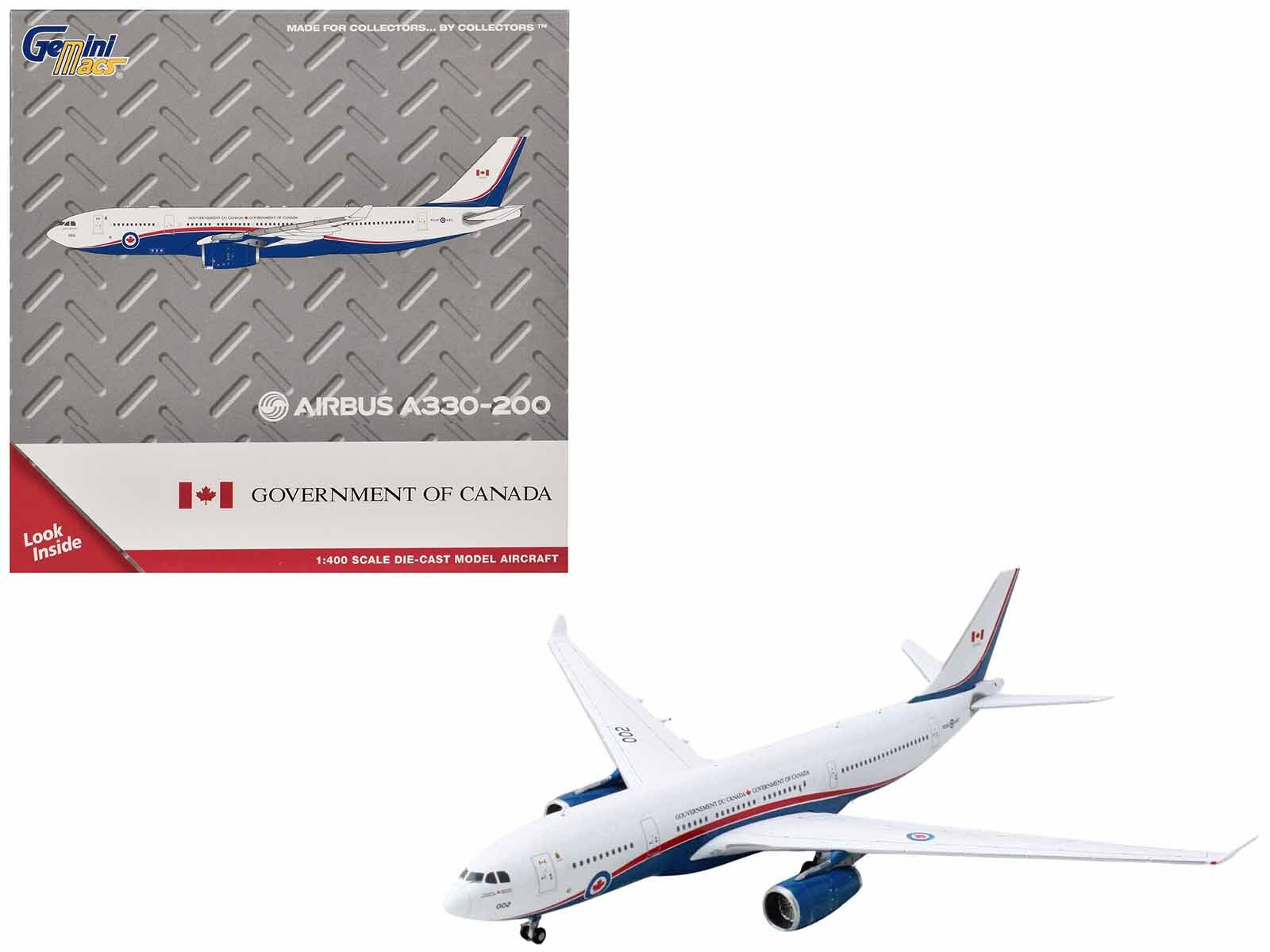 Airbus CC-330 Husky Aircraft "Government of Canada" (330002) White with Blue and Red Stripes "Gemini Macs" Series 1/400 Diecast Model Airplane by GeminiJets - Premium Airbus from GeminiJets - Just $76.99! Shop now at Rapidvehicles