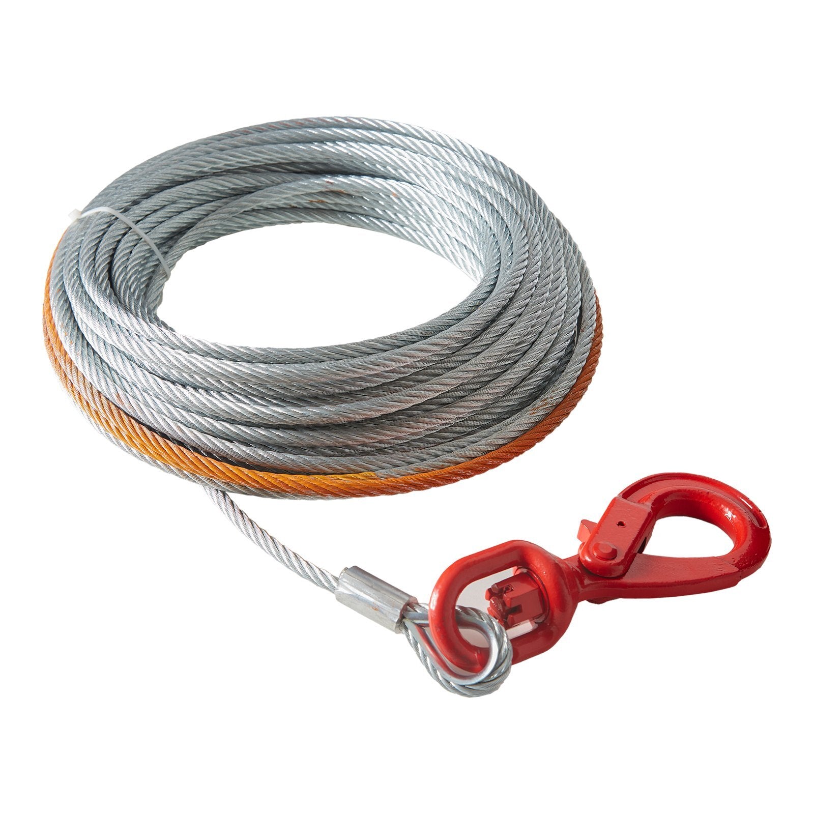 VEVOR Galvanized Steel Winch Cable, 3/8 Inch x 50 Feet 15,200 lbs Breaking Strength, Wire Winch Rope with Swivel Hook, Towing Cable Heavy Duty, Universal Fit for SUV, Large Off-Road Vehicle, Truck - Premium Winch Cable from VEVOR - Just $61.89! Shop now at Rapidvehicles