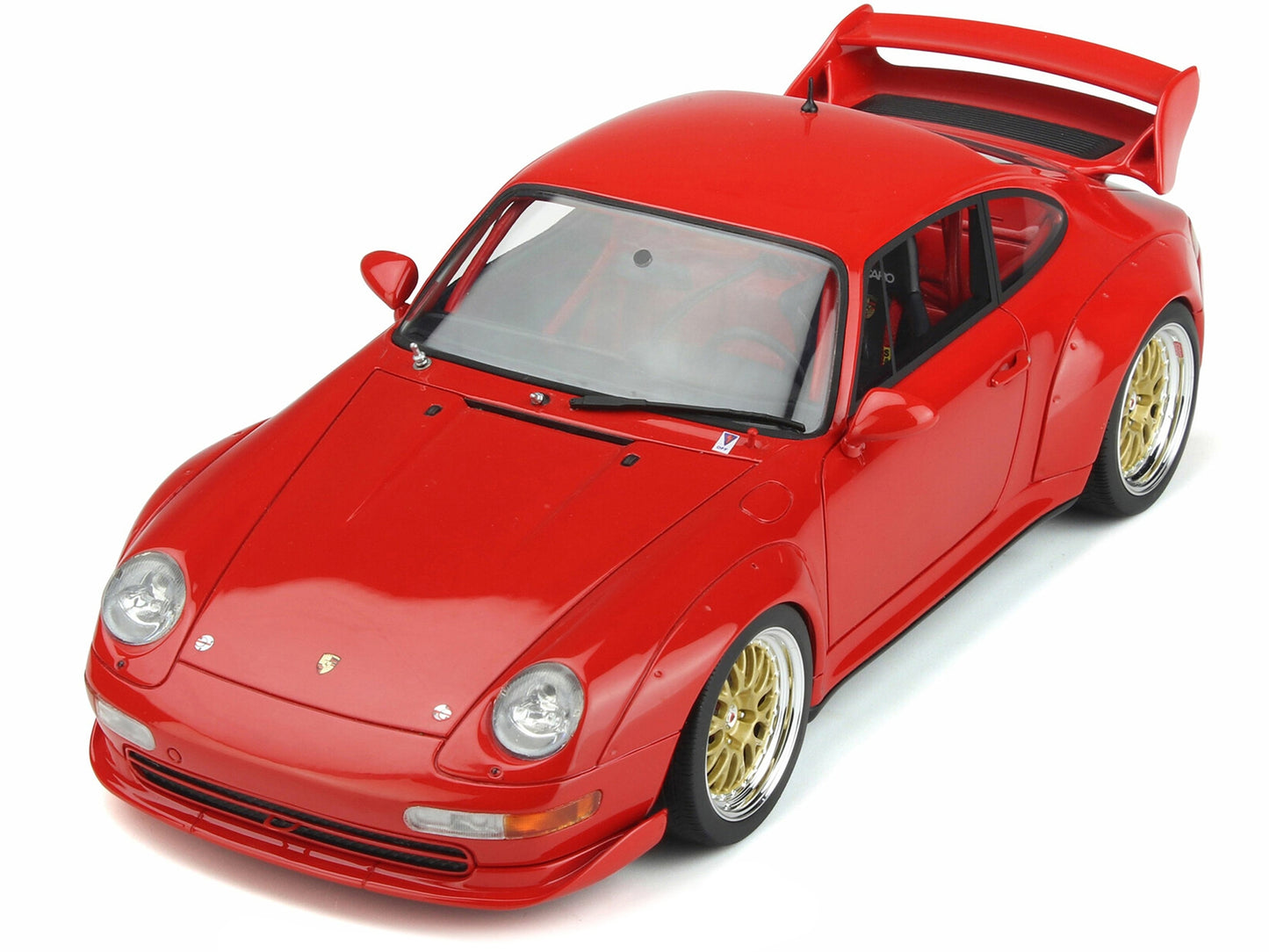 1996 Porsche 911 (993) 3.8 RSR Guards Red with Gold Wheels 1/18 - Premium Porsche Models from GT Spirit - Just $223.99! Shop now at Rapidvehicles