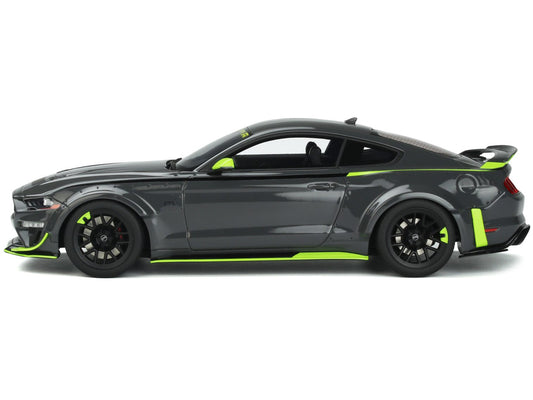 Ford Mustang RTR Spec 5 Gray with Black and Green Stripes "10th