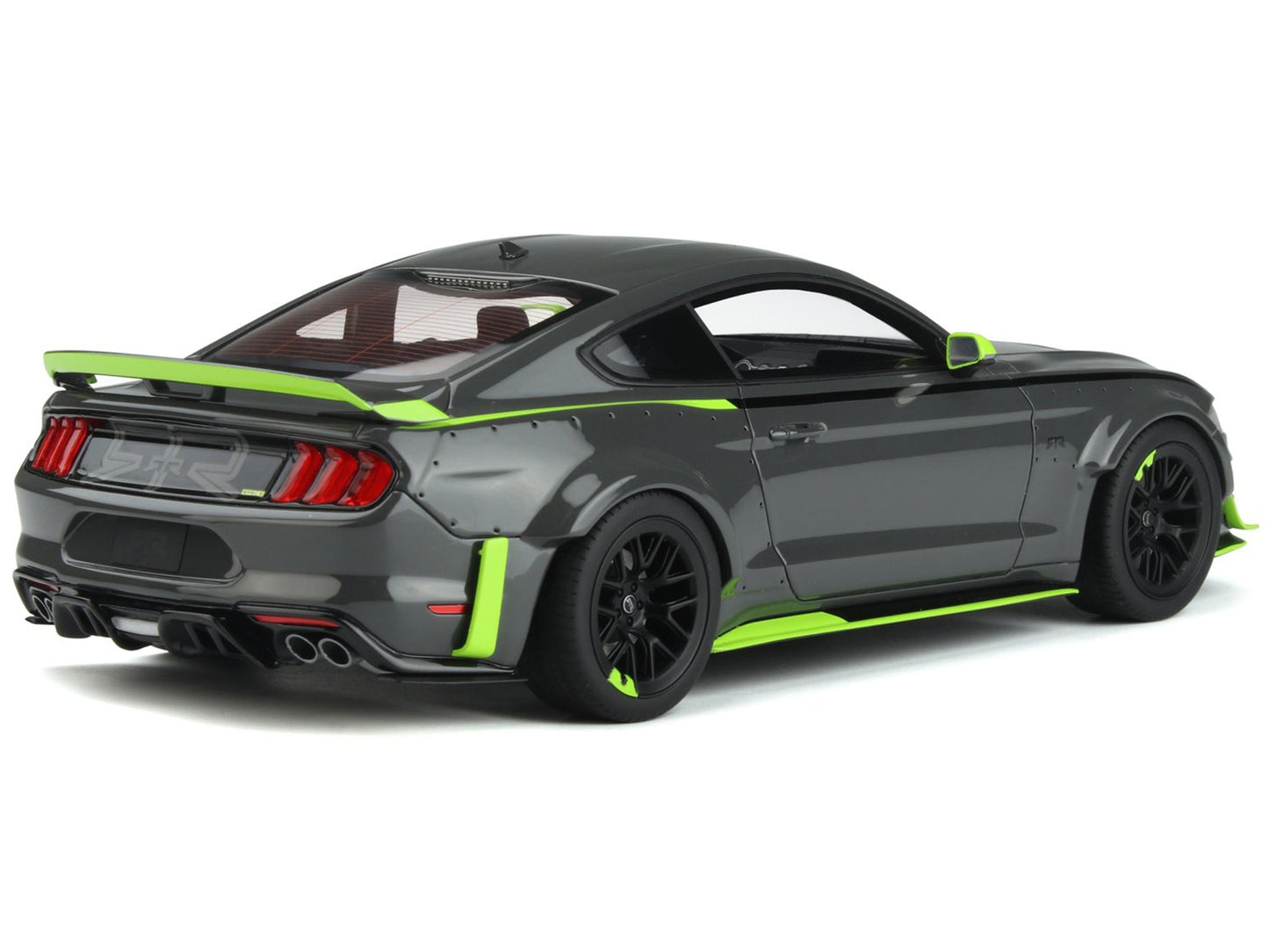 Ford Mustang RTR Spec 5 Gray with Black and Green Stripes "10th