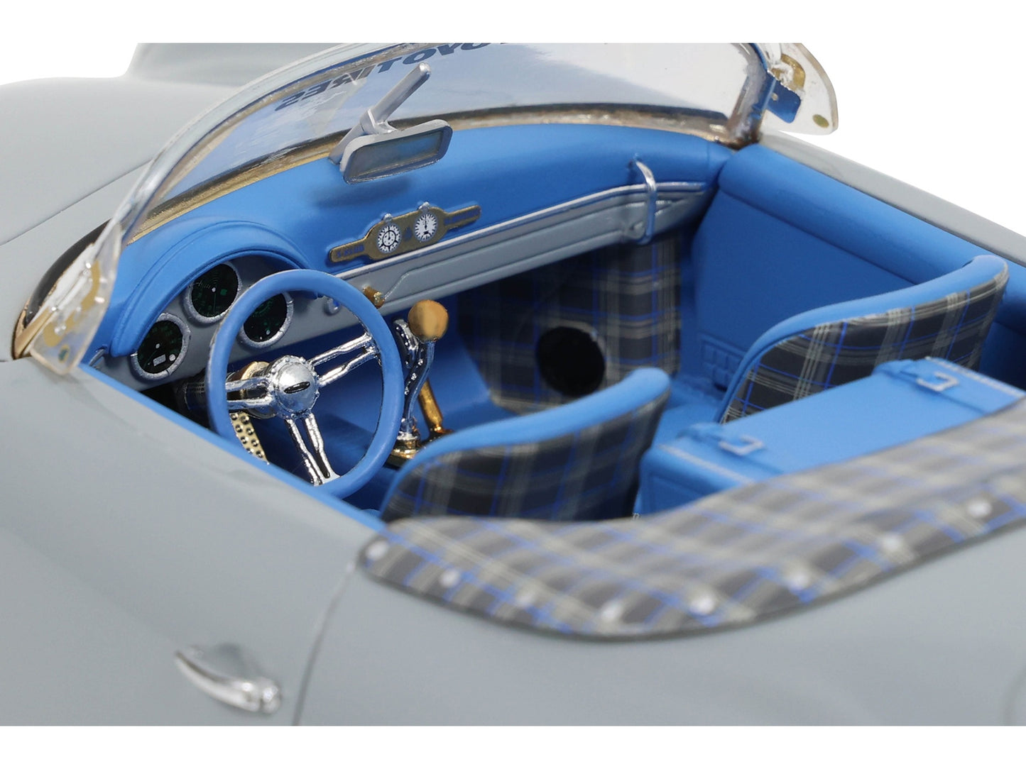 S-Klub Outlawd Speedster Nardo Gray with Blue Interior 1/18 Model