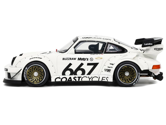 RWB Bodykit "Coast Cycle" White with Graphics 1/18 Model Car by