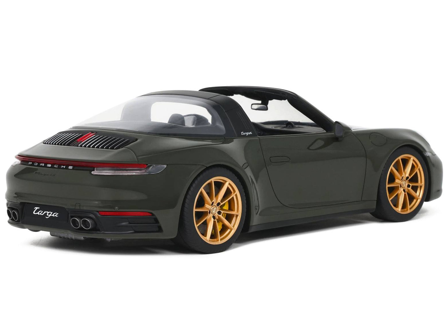 2020 Porsche 992 Targa 4S Dark Green 1/18 Model Car by GT Spirit