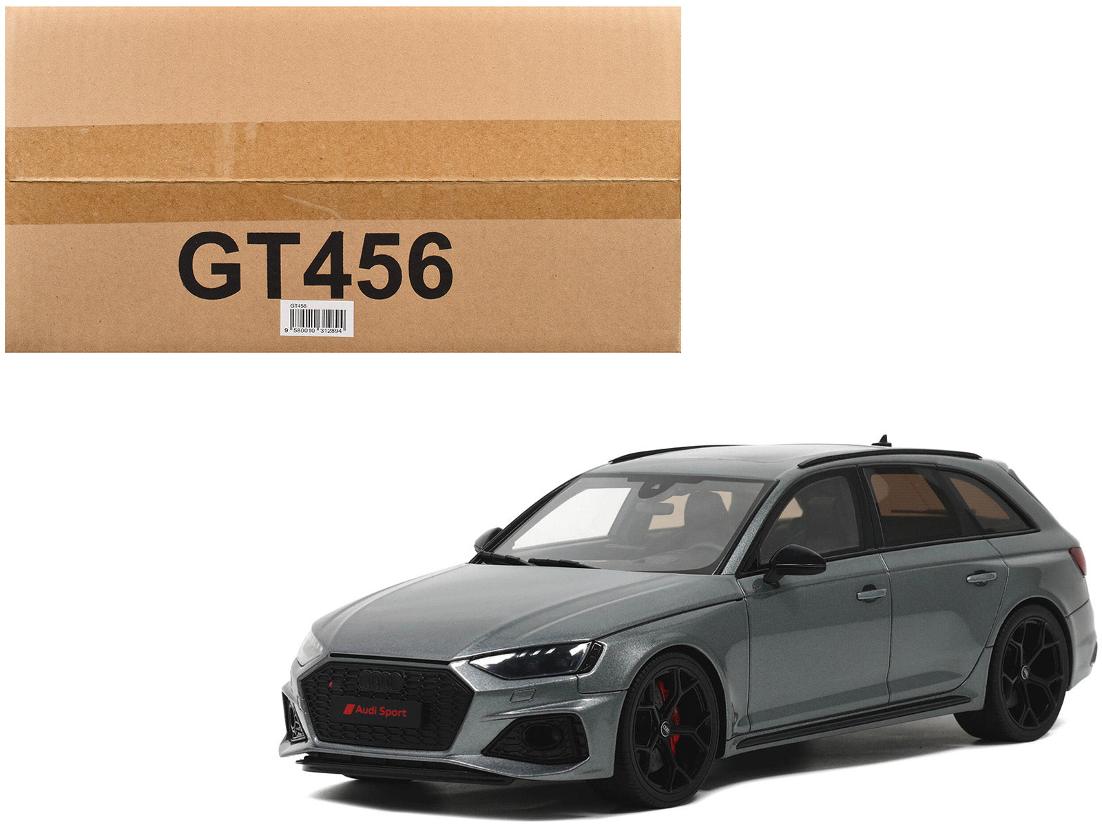 Audi RS 4 Competition Gray Metallic 1/18 Model Car by GT Spirit free shipping USA