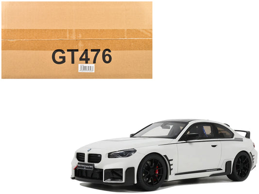 BMW M2 M White with Black Stripes 1/18 Model Car by GT Spirit
