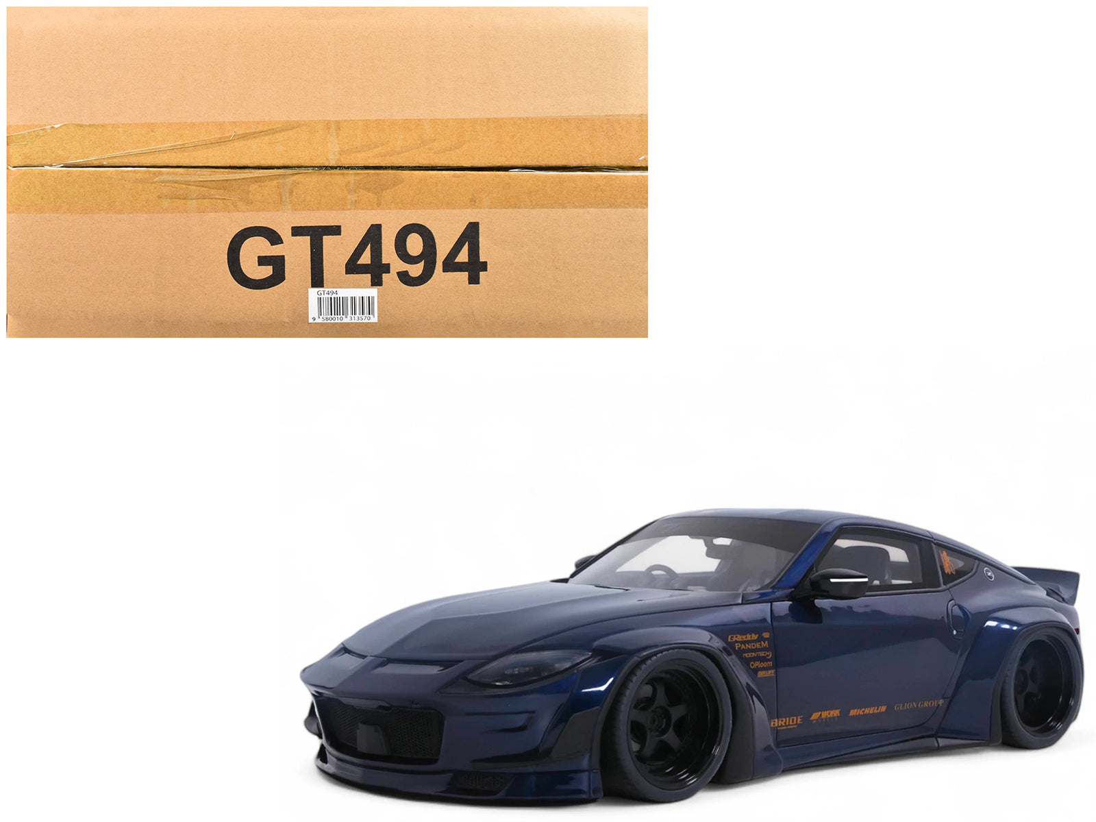 2023 Nissan 400Z by Pandem RHD (Right Hand Drive) Midnight Blue 1/18 Model Car by GT Spirit free shipping USA