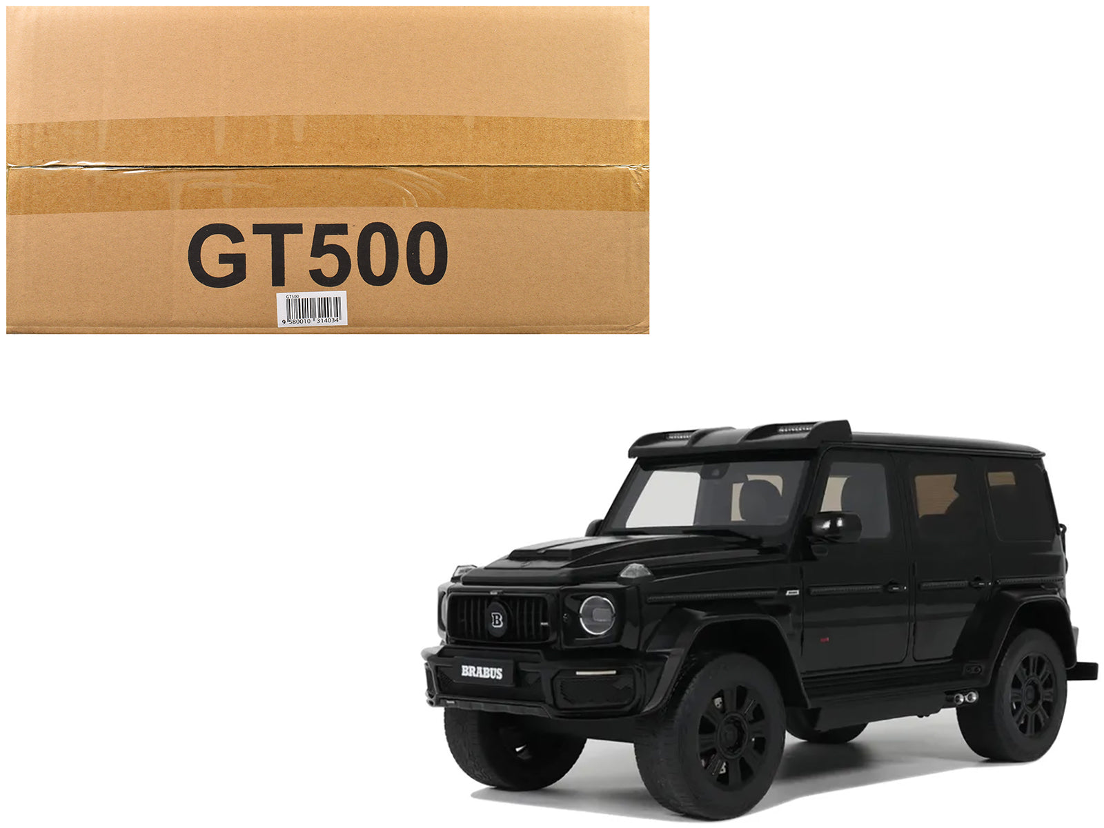 2023 Mercedes-Benz Brabus G800 4x4 Black 1/18 Model Car by GT Spirit free shipping USA